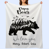 Cadeau personnalisé de couvertures d'ours de papa de nom pour le papa